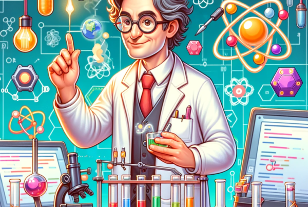 Professor in lab